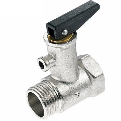 HYDROBIL Válvula de Alivio de Presión de Seguridad Para Caldera Calidad Para Calentador de Agua Temperatura Máxima: +100°C Presión Máxima: 8 Bar Rosca 2x 1/2" Latón Niquelado
