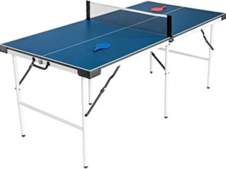 Hyner 5,5 Pies Mesa de Ping Pong Plegable Fácil de Montaje Estándar Internacional