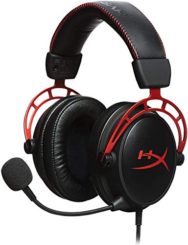 HyperX Cloud Alpha – Cascos de Gaming con cable trenzado extraíble, compatibles con PS4, Xbox One y platformas de 3.5 mm, Color Rojo/Negro