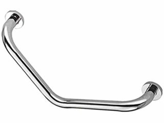 Ibergrif M34017, Asideros de Ducha, Asa Baño Seguridad ángulo, Pasamanos WC, Acero inoxidable, Plata, 40CM