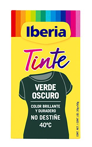 Iberia - Tinte Verde Oscuro para ropa, 40°C