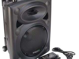 Ibiza Sound PORT8VHF-BT Sistema de sonido portátil y autónomo de 20 cm, Bluetooth, Wireless, potencia de 200 W con un alcance de hasta 400 W, Negro