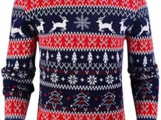 iClosam SuéTer De Hombre Y Mujer Unisex Navidad Cuello Redondo Esencial Navideño Pullover De Punto Jersey Sudaderas Sweater Invierno