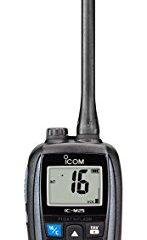 Icom M25 radio portátil impermeable VHF, equipo marino, color azul, color Gris metalizado