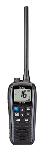 Icom M25 radio portátil impermeable VHF, equipo marino, color azul, color Gris metalizado
