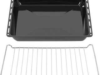 ICQN 445 x 375 x 40 mm juego de rejilla y bandeja horno | Adecuado para Whirlpool, Ignis, Bauknecht, Indesit, Algor, Neckermann, Lloyds | Rejilla de horno y bandeja de goteo esmaltada | 44,5x34 cm