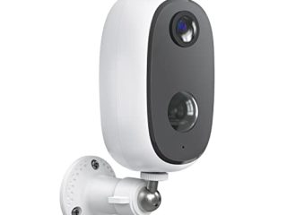 ieGeek Camara de Vigilancia WiFi Exterior sin Cables, Batería Recargable de 10000 mAh, Cámara IP de Seguridad Wi-Fi 1080P con Impermeable, Detección de Movimiento PIR, Visión Nocturna, Audio de 2 Vias