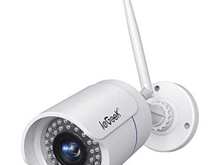 ieGeek Camara Vigilancia WiFi Exterior con Carcasa de Aleación de Aluminio, Camaras de Vigilancia Exterior 1080P Visión Nocturna 25m, 24/7 Grabación Continua,Vista Remota con Teléfono/PC/Tableta