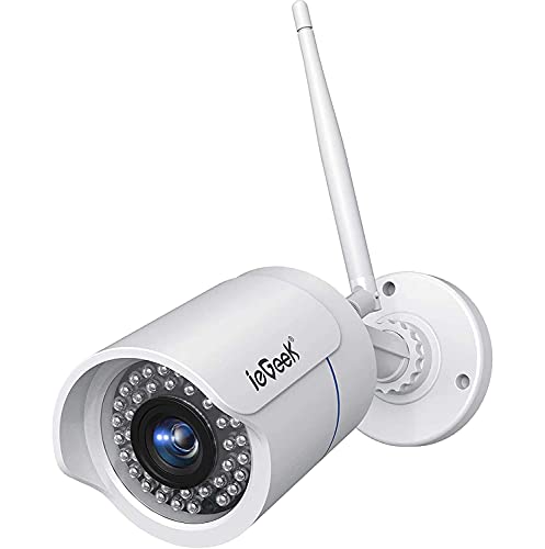ieGeek Camara Vigilancia WiFi Exterior con Carcasa de Aleación de Aluminio, Camaras de Vigilancia Exterior 1080P Visión Nocturna 25m, 24/7 Grabación Continua,Vista Remota con Teléfono/PC/Tableta