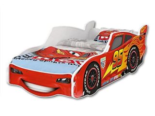 iGLOBAL Zig Zag Lightning McQueen Cars 3 - Cama infantil con somier, 160 x 80 cm (160 x 80 cm)