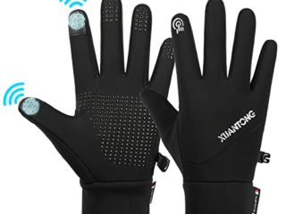 IJIAMY Guantes Invierno Hombre Mujer, Guantes Termicos Bicicleta Guantes Tactiles Guantes Ciclismo Guantes Running Guantes Impermeables Antideslizantes para MTB Correr, Deportivos,Conducir, Escalar