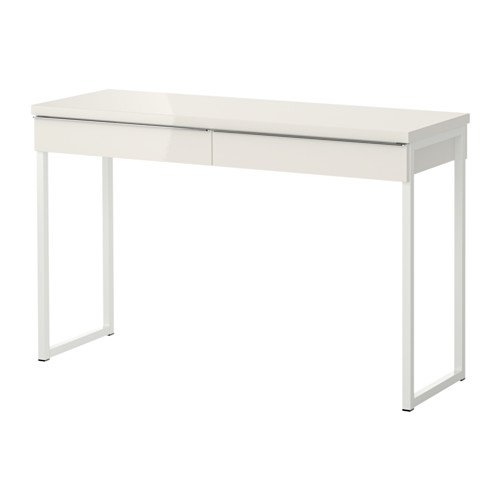 IKEA BESTA BURS - turística, de alto brillo blanco - 120x40 cm