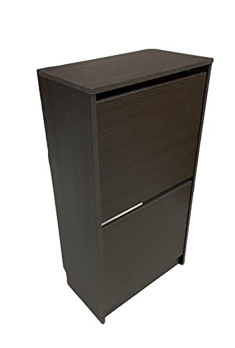IKEA BISSA zapatero en marrón; 2 compartimentos