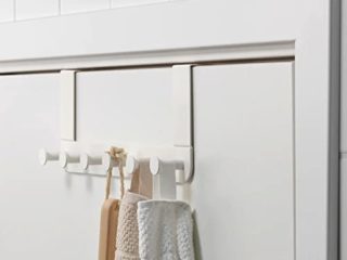 Ikea Enudden Perchero para Puerta, Acero, Blanco, 37x6x5 cm