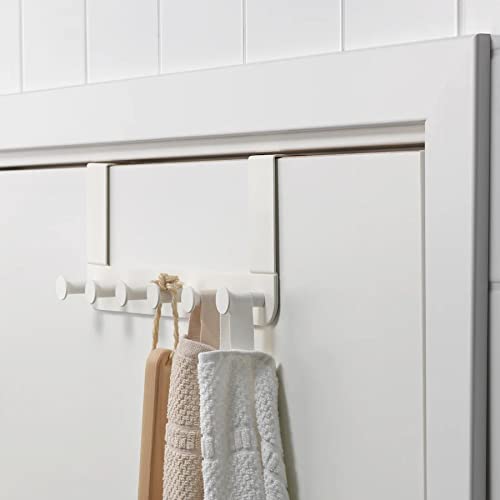 Ikea Enudden Perchero para Puerta, Acero, Blanco, 37x6x5 cm