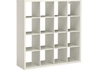 Ikea Expedit Kallax - Estantería de almacenamiento, color blanco, mueble con 16 unidades en forma cuadrada