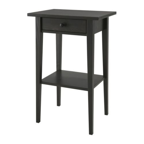 Ikea HEMNES - Mesita de Noche, Negro-marrón - 46x35 cm