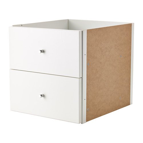 Ikea Kallax - Estantería con puerta (2 cajones), color blanco