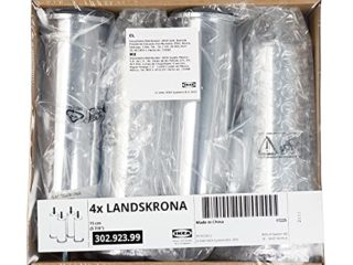 Ikea LANDSKRONA Patas para Sofá, Cromado, 15 Centímetros 302.923.99 - Pack de 4