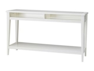 Ikea LIATORP - Mesa consola, blanco, cristal - 133x37 cm