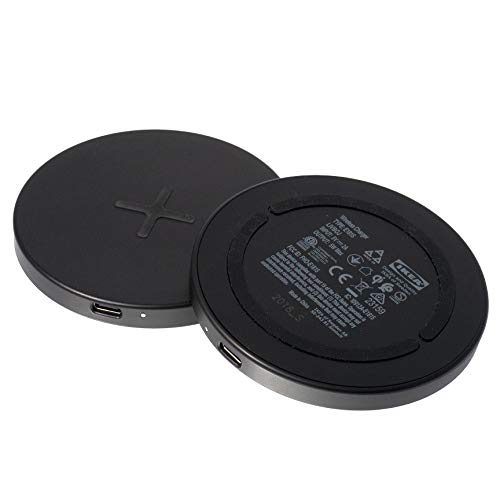 IKEA LIVBOJ - Cargador inalámbrico Qi USB-C 904.652.45, color negro, juego de 2