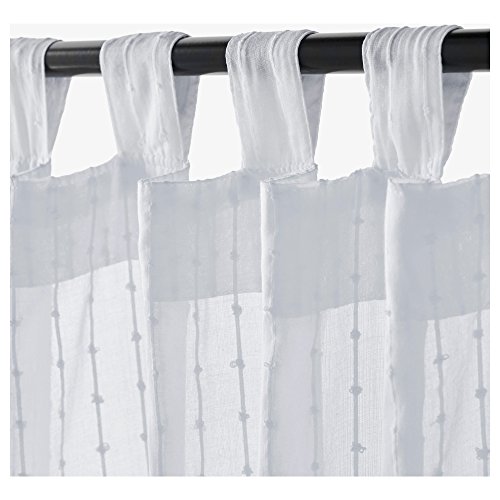 Ikea Matilda 101.119.84 - Cortinas (1 par), Color Blanco