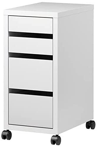 Ikea MICKE - Elemento para cajones sobre ruedas, en blanco, 35 x 75 cm