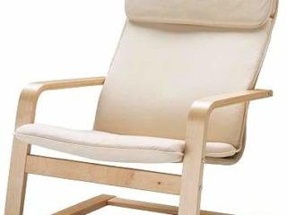 IKEA - Sillón"Pello" voladizo para relajación – Abedul chapado – Tela de algodón