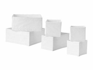 IKEA SKUBB Set 6 Cajas Organizador de Cajones blanco