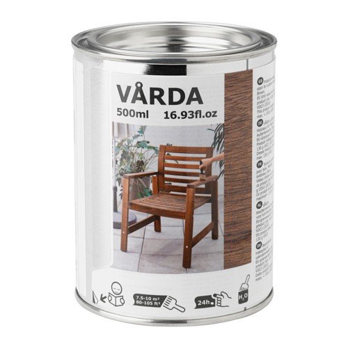 IKEA VARDA barniz para madera de colour marrón; Para al aire libre; (0, 5L)
