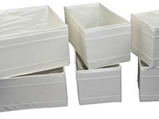 Ikea – Conjunto de 6 Cajas de almacenaje SKUBB en 3 tamaños – Color Blanco