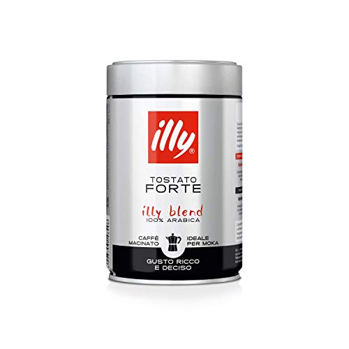 Illy Tarro 250gr De Café Moka Tostado Molido Forte