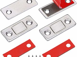 Iman Puerta Adhesivo Jiayi 2 Pcs Cierre Magnetico Para Puerta Ultra-fino Pestillo Puerta Corredera Iman Armario Magnético Pestillo de Cocina Mueble Cierre Cajones Alacena Clausura Cerradura Magnetica