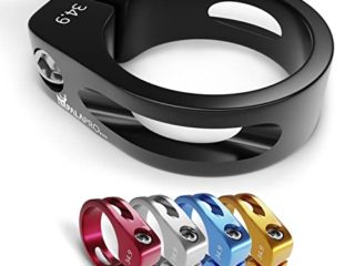 IMPALAPRO Bike Cierre Sillín - Abrazadera Tija Sillín Bicicleta - Abrazadera para Silla de Bicicleta - Cierre Tija Sillin Bici - Cierre Sillin Bicicleta Montaña (Negro, 31,8mm/1.25in)