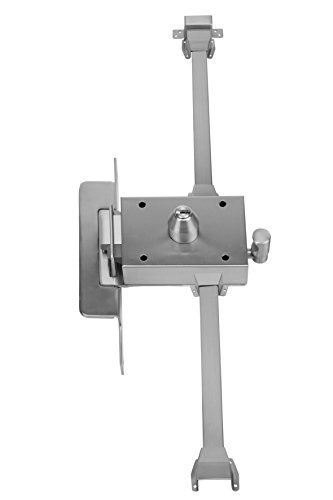 Inceca 37100 Cerradura de sobreponer, 3 Puntos, Golpe y Llave, Doble Cilindro, Izquierda, Bombillo de 55 mm