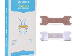 Incutex 50x tiras nasales contra los ronquidos tiritas nasales antirronquidos para respirar mejor, talla L