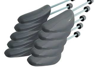 Incutex juego de 5 pares de hormas de plástico hormas zapatos, tamaño variable 38-44, gris