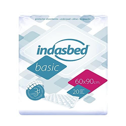 Indasbed Basic Protector Cama, 60 x 90 cm - 20 Unidades, Color Blanco