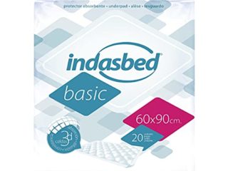 Indasbed Basic Protector Cama, 60 x 90 cm - 20 Unidades, Color Blanco