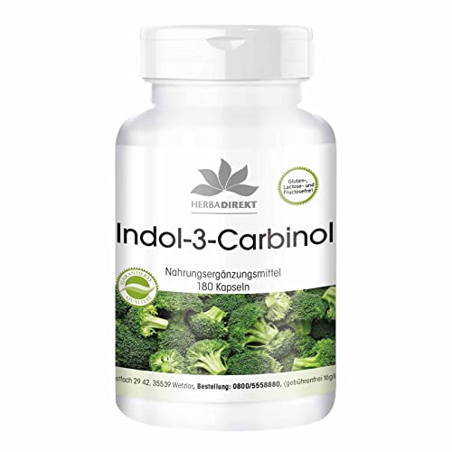Indol-3-Carbinol – con brócoli en polvo – Vegano – 180 cápsulas