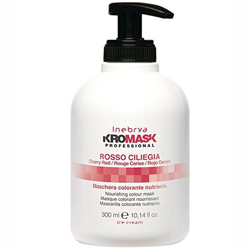 Inebrya Ice Cream INEBRYA Kromask Mascarilla de Color Rojo Cereza-300 ML, Rosso Ciliegia, 300 ml, 300