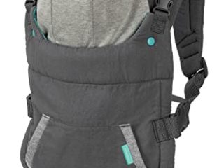 INFANTINO Cuddle Up Ergonomic Hoodie - Carrier, Grey With Multi Coloured Hood