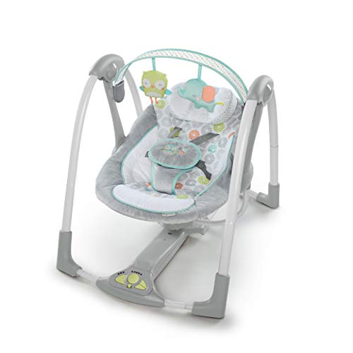 Ingenuity, Columpio compacto plegable - Hugs & Hoots, Multicolor