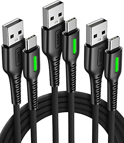 INIU Cable USB C, [3 Pack 0.5m+1m+3m] Cargador Tipo C Carga Rápida 3.1A y QC3.0, Sincronización de Datos Nylon Carga Cable USB C para Samsung S20 S10 Note 20 10 Xiaomi Redmi Huawei P30 P20 LG Google