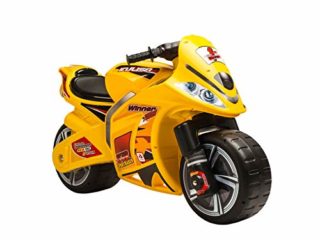INJUSA - Moto Correpasillos Winner Color Amarillo Recomendado para Niños +3 Años con Ruedas Anchas y Asa de Transporte (194/000)
