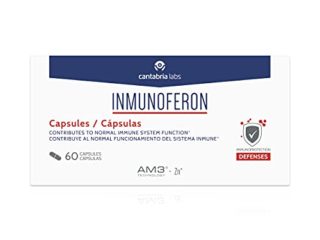 Inmunoferon Complemento Alimenticio 60 Capsulas.- Refuerza El Sistema Inmunológico, Ayuda A Las Defensas, Fórmula Exclusiva Con Am3, Sin Gluten, Sin Lactosa, 3 ml