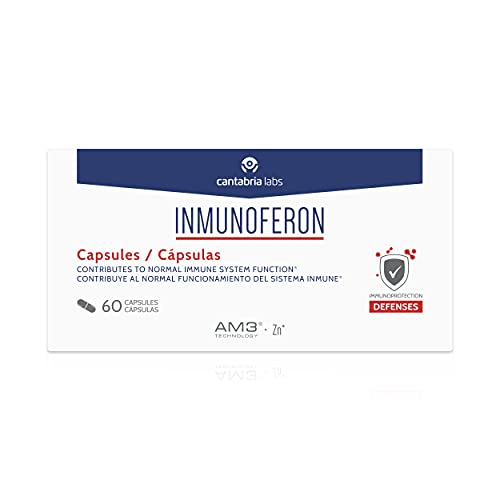 Inmunoferon Complemento Alimenticio 60 Capsulas.- Refuerza El Sistema Inmunológico, Ayuda A Las Defensas, Fórmula Exclusiva Con Am3, Sin Gluten, Sin Lactosa, 3 ml