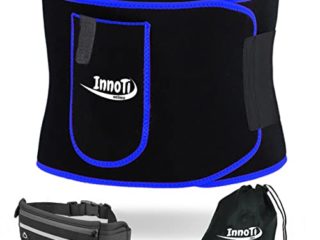 InnoTi Faja Reductora Adelgazante de Neopreno para Mujer y Hombre - Cinturón Lumbar Reductor de Cintura y Abdomen para Gimnasio, Fitness y Deporte - Faja Lumbar Abdominal de Sudoración Efecto Sauna-XL