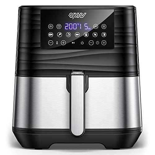 Innsky Freidora sin Aceite 1700W, 5,5L Freidora Aire Caliente con 7 Programas, Air Fryer con Función de Precalentar, Descongelar, Mantener Caliente y Cronometrar, con Recetas, Pantalla LED Táctil