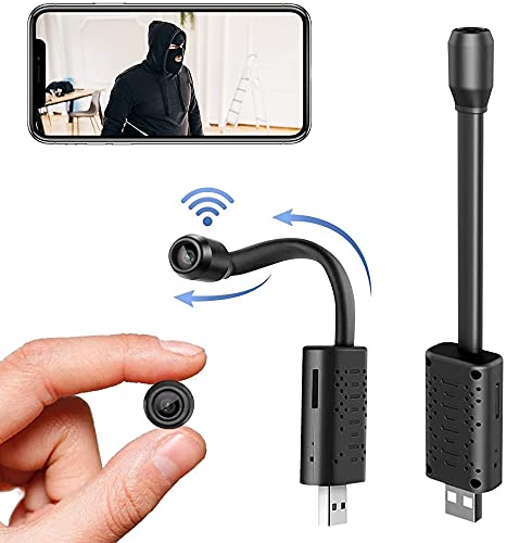 INQMEGAPRO Mini HD WiFi Cámara oculta Cámara espía Detección de movimiento Función de grabación en bucle Visualización remota